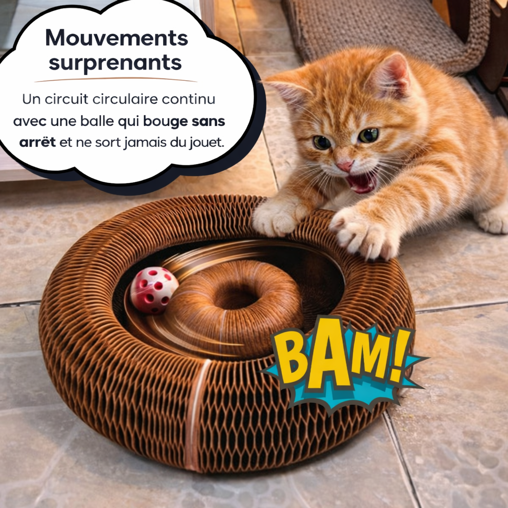 Tourbillon Félin™ | Griffoir interactif pour chats