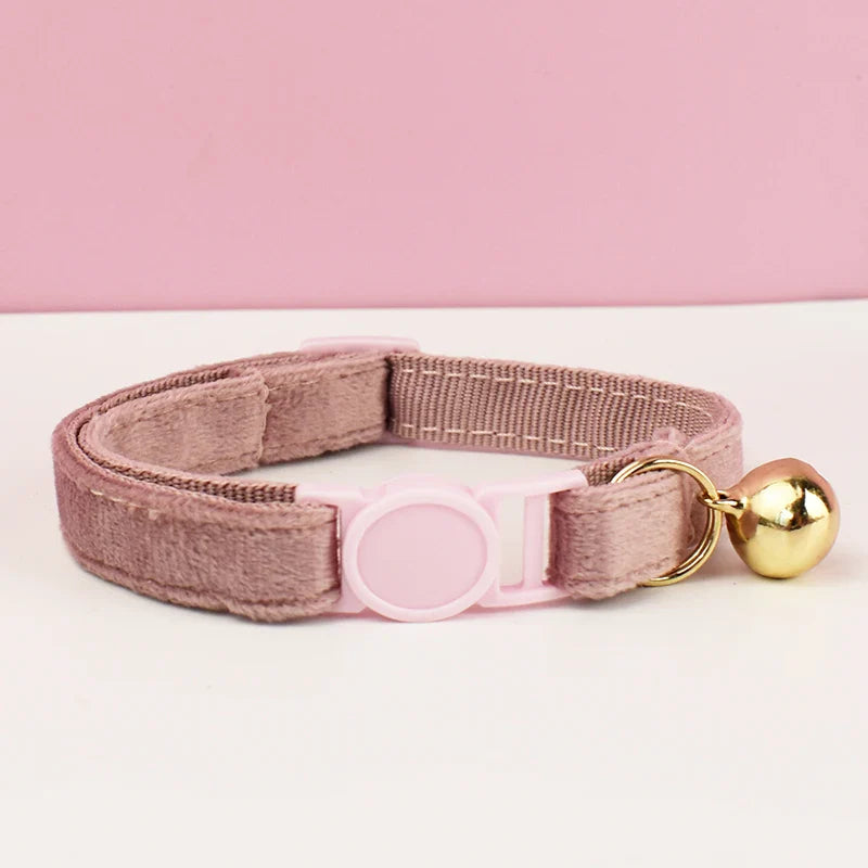 Collier Chat en Velours avec Clochette