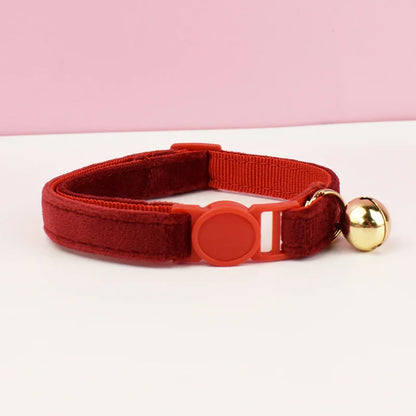 Collier Chat en Velours avec Clochette