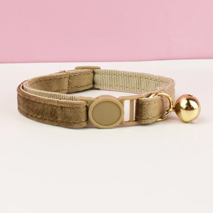 Collier Chat en Velours avec Clochette